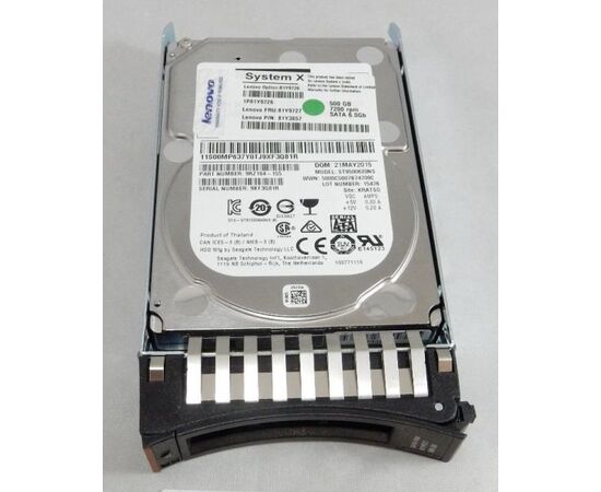 Жесткий диск для сервера IBM 500ГБ SATA 2.5" 7200 об/мин, 6 Gb/s, 81Y9727, фото 