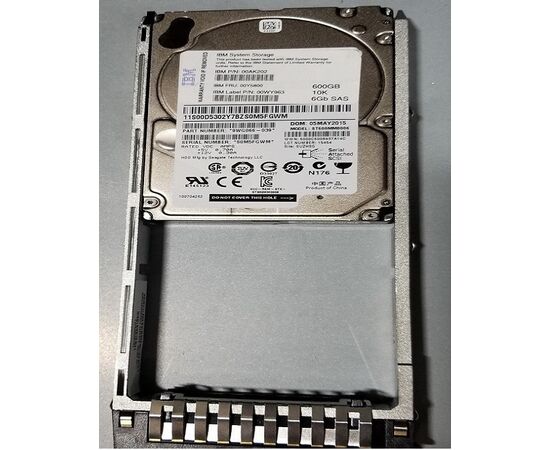 Жесткий диск для сервера IBM 600ГБ SAS 2.5" 10000 об/мин, 6 Gb/s, 00WY963, фото 