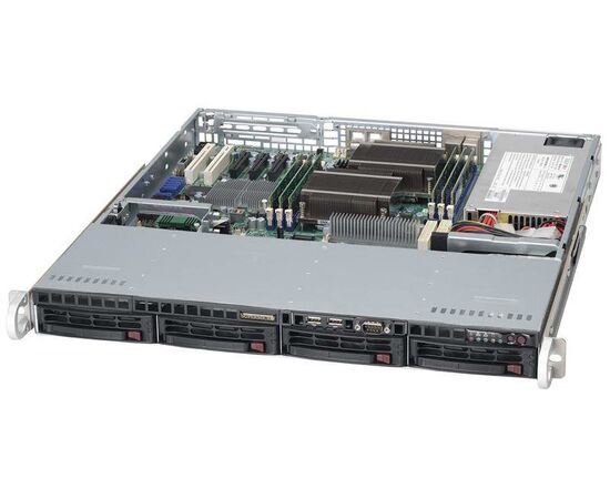 Корпус Supermicro SuperChassis 813MTQ-600CB Rack 600Вт Чёрный 1U, CSE-813MTQ-600CB, фото 