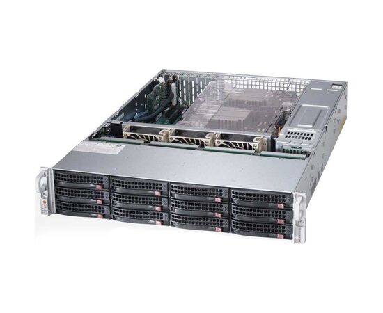 Корпус Supermicro SuperChassis 826BE26-R1K28LPB Rack 1280Вт Чёрный 2U, CSE-826BE26-R1K28LPB, фото 
