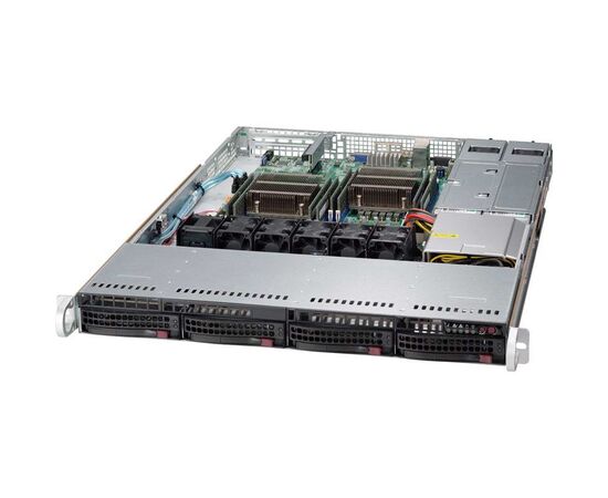 Корпус Supermicro SuperChassis 815TQ-R654CB Rack 650Вт Чёрный 1U, CSE-815TQ-R654CB, фото 
