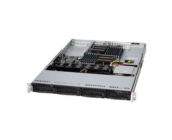 Корпус Supermicro SuperChassis 813MFTQ-R400CB Rack 400Вт Чёрный 1U, CSE-813MFTQ-R400CB, фото 