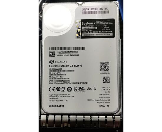 Жесткий диск для сервера Lenovo 10ТБ SATA 3.5" 7200 об/мин, 6 Gb/s, 00YK341, фото 