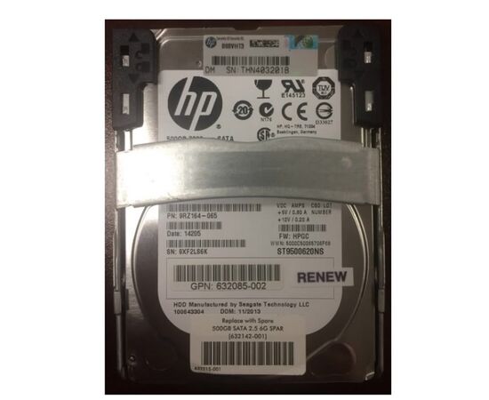 Жесткий диск для сервера Hewlett Packard Enterprise 500 ГБ SATA 2.5" 7200об/мин, 6Gb/s, 625618-004, фото 