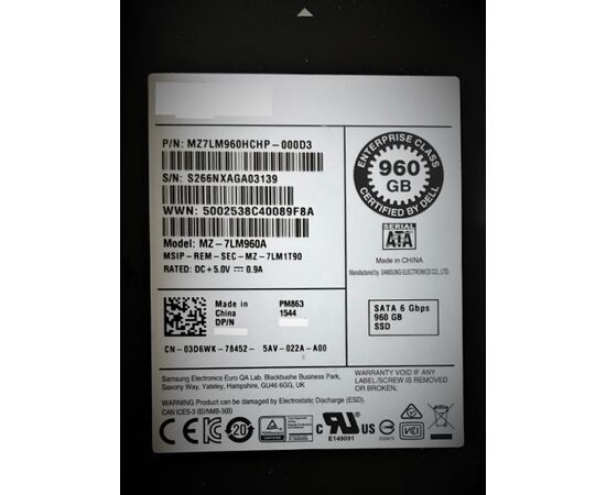 SSD диск для сервера Samsung PM863 960ГБ 2.5" SATA 6Gb/s TLC MZ7LM960HCHP-000D3, фото 