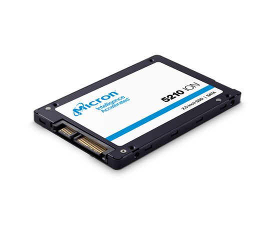 SSD диск для сервера Micron 5210 ION 7.68ТБ 2.5" SATA 6Gb/s QLC MTFDDAK7T6QDE-2AV1ZA, фото 
