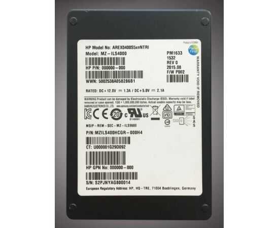 SSD диск для сервера Samsung PM1643 400ГБ 2.5" SAS 12Gb/s TLC MZILS400HCGR-000H4, фото 