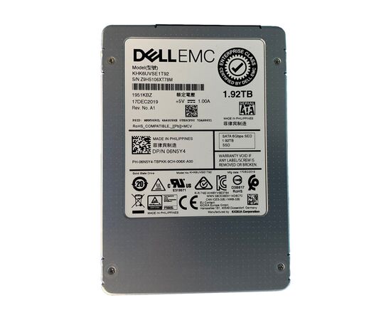 SSD диск для сервера Kioxia HK6-R 1.92ТБ 2.5" SATA 6Gb/s TLC KHK6UVSE1T92, фото 