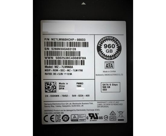 SSD диск для сервера Samsung PM863 960ГБ 2.5" SATA 6Gb/s TLC MZ-7LM960A, фото 