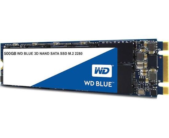 SSD диск WESTERN DIGITAL Wds500g2b0b Wd Blue 500GB 3d Nand SATA 6Gbps, фото 