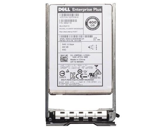 SSD диск для сервера Dell PowerEdge Enterprise 400ГБ 2.5" SAS 12Gb/s MLC 9M58K, фото 