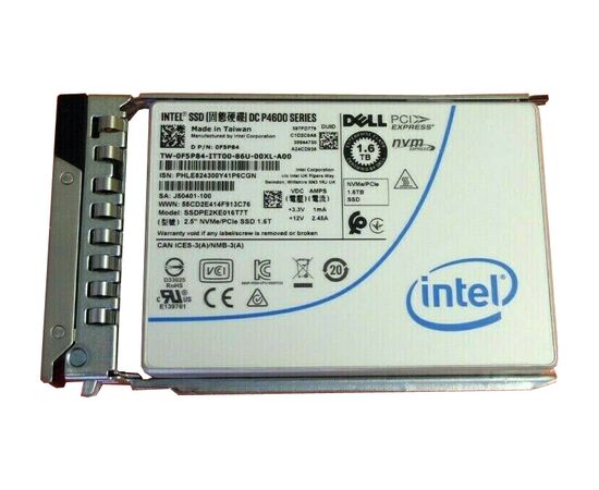 SSD диск для сервера Dell PowerEdge Read Intensive 1.6ТБ 2.5" U.2 NVMe PCIe 3.1 x4 TLC F5P84, фото 