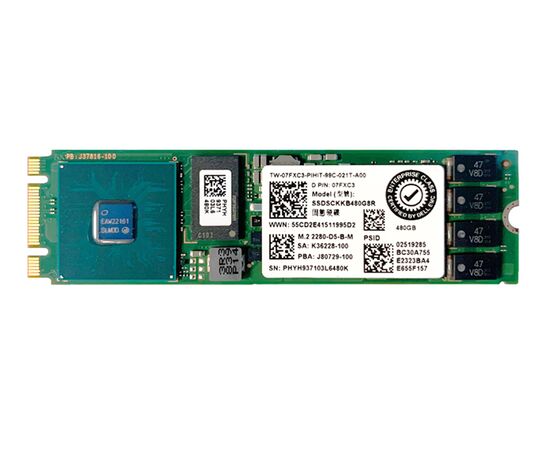 SSD диск для сервера Dell PowerEdge Read Intensive 480ГБ M.2 SATA 6Gb/s TLC 7FXC3, фото 