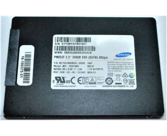 SSD диск для сервера Samsung PM853T 240ГБ 2.5" SATA 6Gb/s TLC MZ7GE240HMGR-00005, фото 