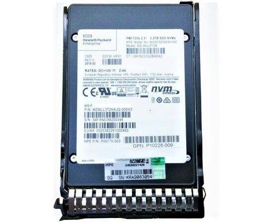 SSD диск для сервера Samsung PM1725b 3.2ТБ 2.5" U.2 NVMe PCIe 3.0 x4 TLC MZWLL3T2HAJQ-000H3, фото 