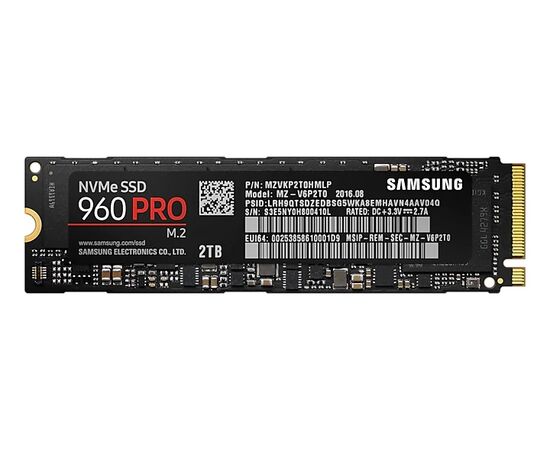 SSD диск SAMSUNG MZ-V6P2T0 2TB 960pro, Pci Express 3.0 X4 (NVMe), M.2, фото 