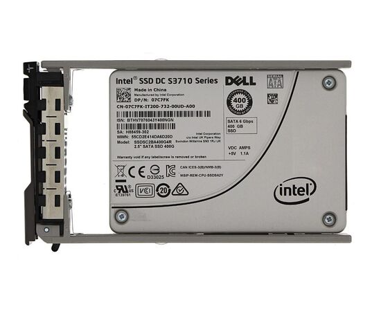 SSD диск для сервера Dell PowerEdge Write Intensive 400ГБ 2.5" SATA 6Gb/s MLC 7C7FK, фото 