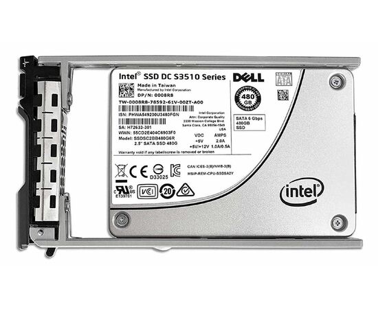 SSD диск для сервера Dell PowerEdge Read Intensive 480ГБ 2.5" SATA 6Gb/s MLC 008R8, фото 