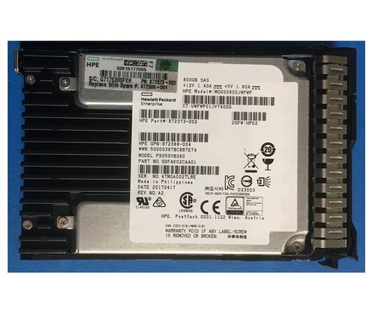 SSD диск для сервера HPE ProLiant Mixed Use 800ГБ 2.5" SAS 12Gb/s 872376-B21, фото 
