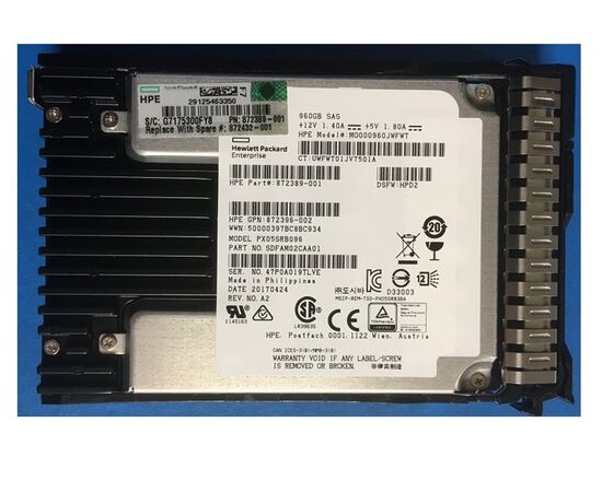 SSD диск для сервера HPE ProLiant Read Intensive 960ГБ 2.5" SAS 12Gb/s 872389-001, фото 