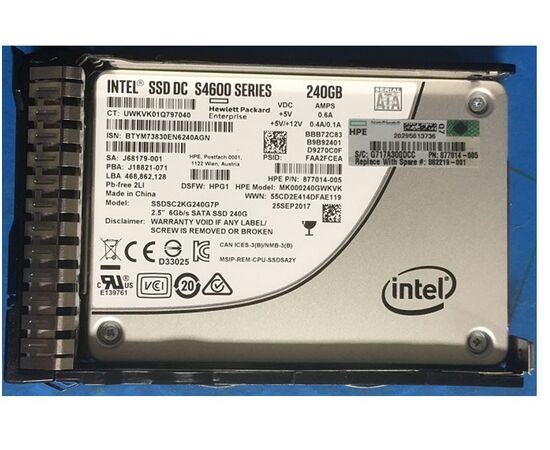SSD диск для сервера HPE ProLiant Mixed Use 240ГБ 2.5" SATA 6Gb/s 882219-001, фото 