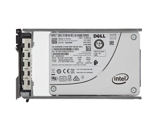 SSD диск для сервера Dell PowerEdge Read Intensive 3.84ТБ 2.5" SATA 6Gb/s TLC 3RRN8, фото 
