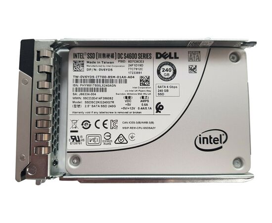 SSD диск для сервера Dell PowerEdge Mixed Use 240ГБ 2.5" SATA 6Gb/s TLC V6YD5, фото 
