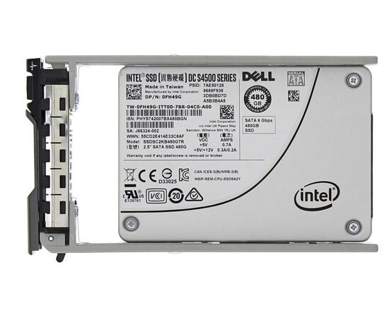 SSD диск для сервера Dell PowerEdge Read Intensive 480ГБ 2.5" SATA 6Gb/s TLC FH49G, фото 