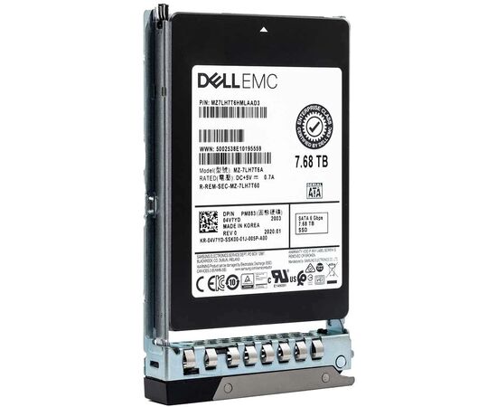 SSD диск для сервера Dell PowerEdge Read Intensive 7.68ТБ 2.5" SATA 6Gb/s TLC 4V7YD, фото 