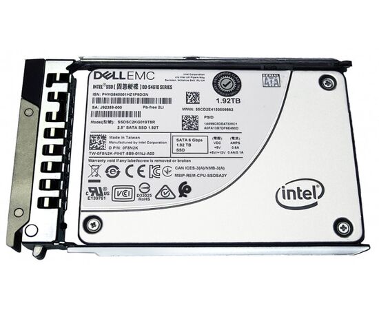 SSD диск для сервера Dell PowerEdge Mixed Use 1.92ТБ 2.5" SATA 6Gb/s TLC F8N2K, фото 