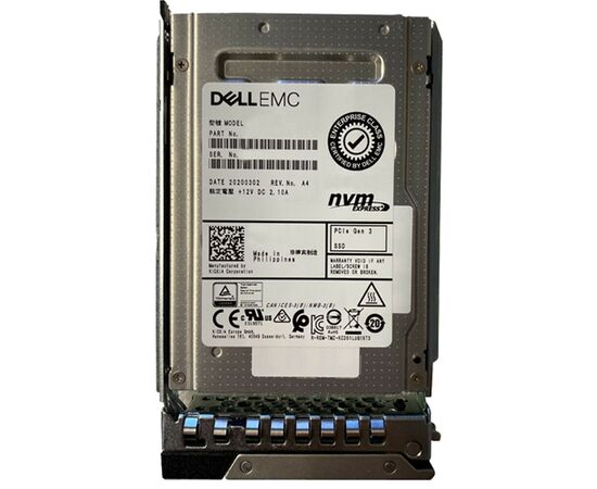 SSD диск для сервера Dell PowerEdge Read Intensive 3.84ТБ 2.5" U.2 NVMe PCIe 3.0 x4 TLC 17C57, фото 