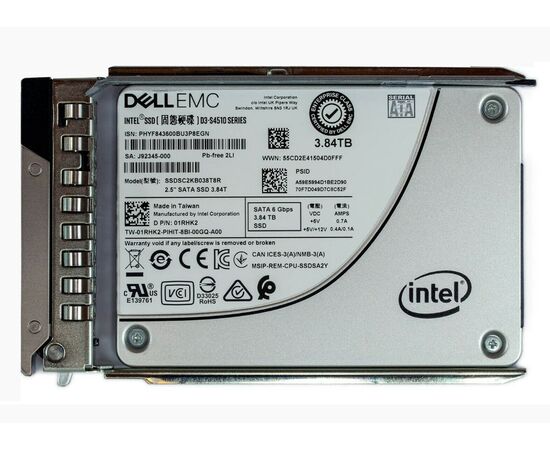 SSD диск для сервера Dell PowerEdge Read Intensive 3.84ТБ 2.5" SATA 6Gb/s TLC 1RHK2, фото 