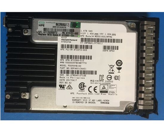 SSD диск для сервера HPE ProLiant Mixed Use 1.6ТБ 2.5" SAS 12Gb/s MLC 872382-B21, фото 