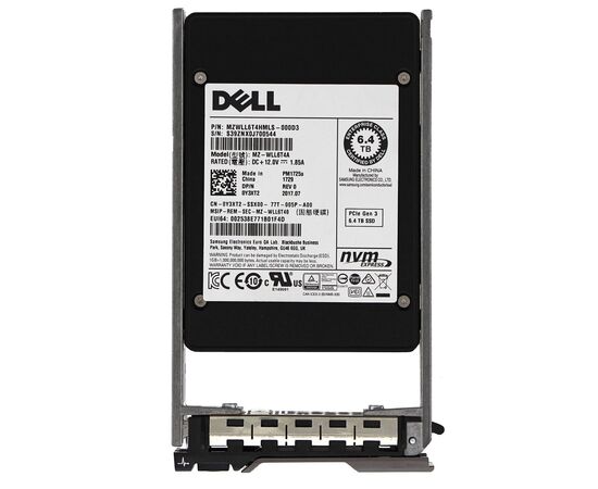 SSD диск для сервера Dell PowerEdge Enterprise 6.4ТБ 2.5" U.2 NVMe PCIe 3.0 x4 Y3XT2, фото 