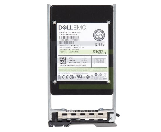 SSD диск для сервера Dell PowerEdge Enterprise 12.8ТБ 2.5" U.2 NVMe PCIe 3.1 x4 TLC NMCFM, фото 