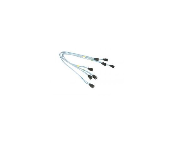 Кабель Supermicro SATA Set of 4 Round Straight-Straight 55/44/44/34cm (CBL-0189L), фото 