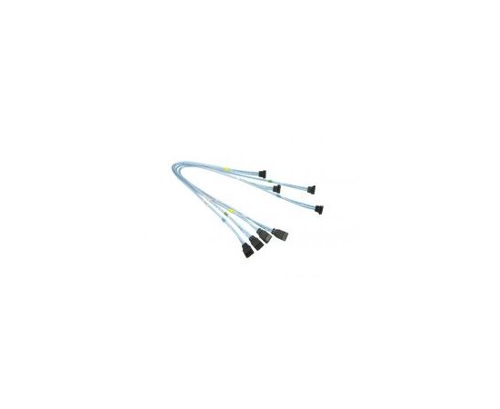 Кабель Supermicro SATA Set of 4 Round Right Angle-Straight 51/47/41/37cm (CBL-0201L), фото 