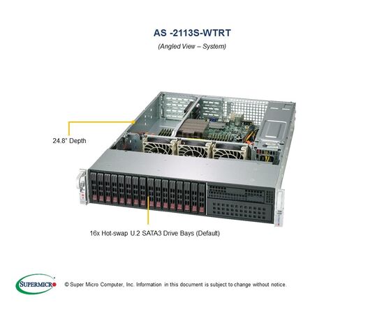 Серверная платформа SuperMicro AS -2113S-WTRT, фото , изображение 2