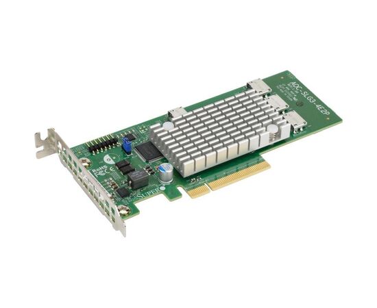 Сетевая карта Supermicro AOC-SLG3-4E2P 6.4GB/S Quad-Port Gen-3 NVMe Host Bus Adapter, фото 