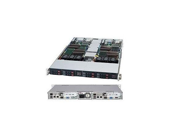 Supermicro CSE-809T-780B 1U установка в стойку, фото 