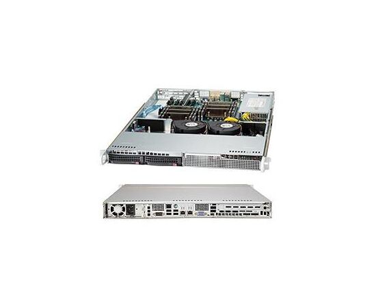 Supermicro CSE-813LT-350CB серверный корпус 1U установка в стойку, фото 