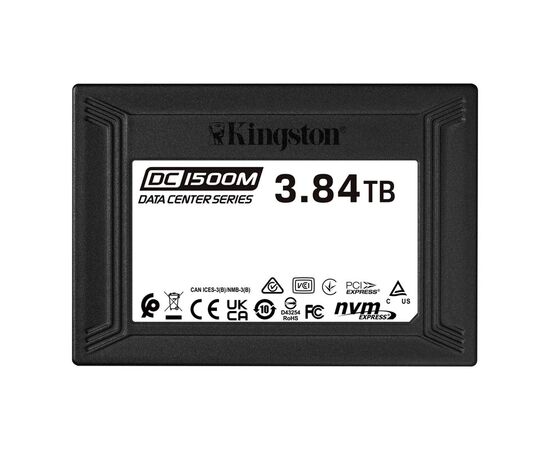 SSD диск для сервера Kingston DC1500M 3.84ТБ 2.5" U.2 NVMe PCIe 3.0 x4 TLC SEDC1500M/3840G, фото 