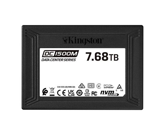 SSD диск для сервера Kingston DC1500M 7.68ТБ 2.5" U.2 NVMe PCIe 3.0 x4 TLC SEDC1500M/7680G, фото 