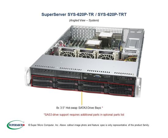 Сервер INFORMIX R300 (Supermicro SuperServer SYS-620P-TRT) IX-R300-6326-S1, фото 