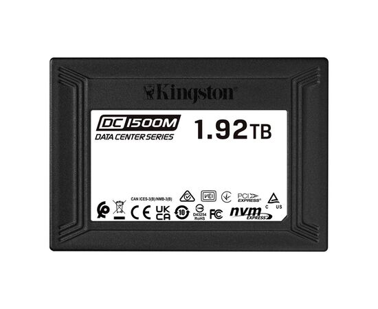 SSD диск для сервера Kingston DC1500M 1.92ТБ 2.5" U.2 NVMe PCIe 3.0 x4 TLC SEDC1500M/1920G, фото 
