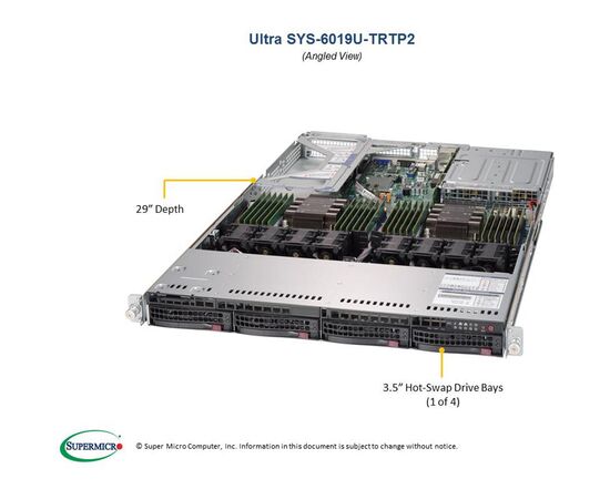 Серверная платформа Supermicro SYS-6019U-TRTP2, фото 