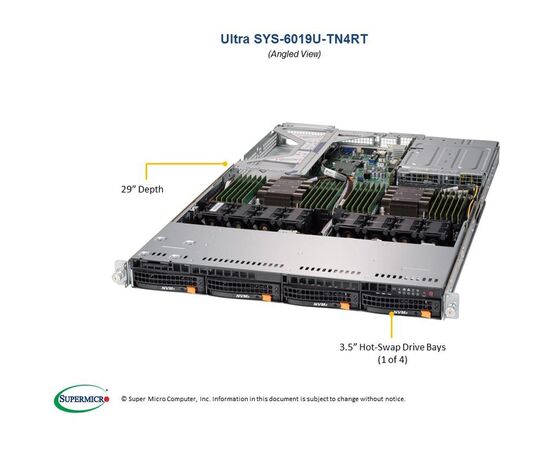 Серверная платформа Supermicro SYS-6019U-TN4RT, фото 