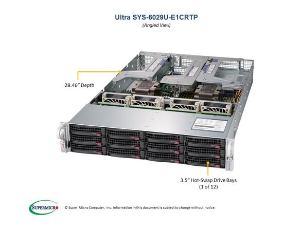 Серверная платформа Supermicro SYS-6029U-E1CRTP, фото 