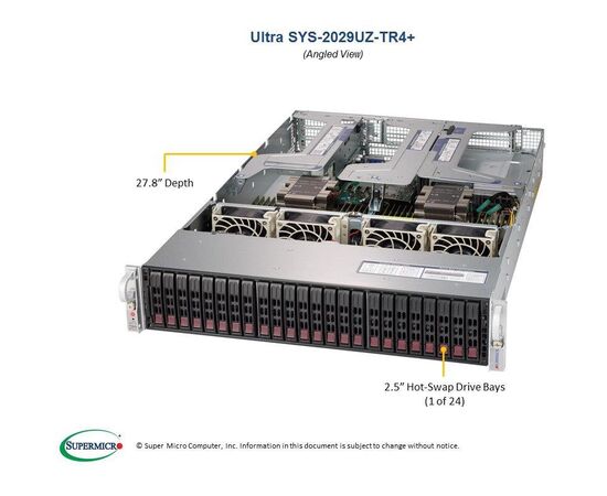 Серверная платформа Supermicro SYS-2029UZ-TR4+, фото 