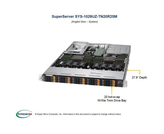 Серверная платформа Supermicro SYS-1029UZ-TN20R25M, фото 